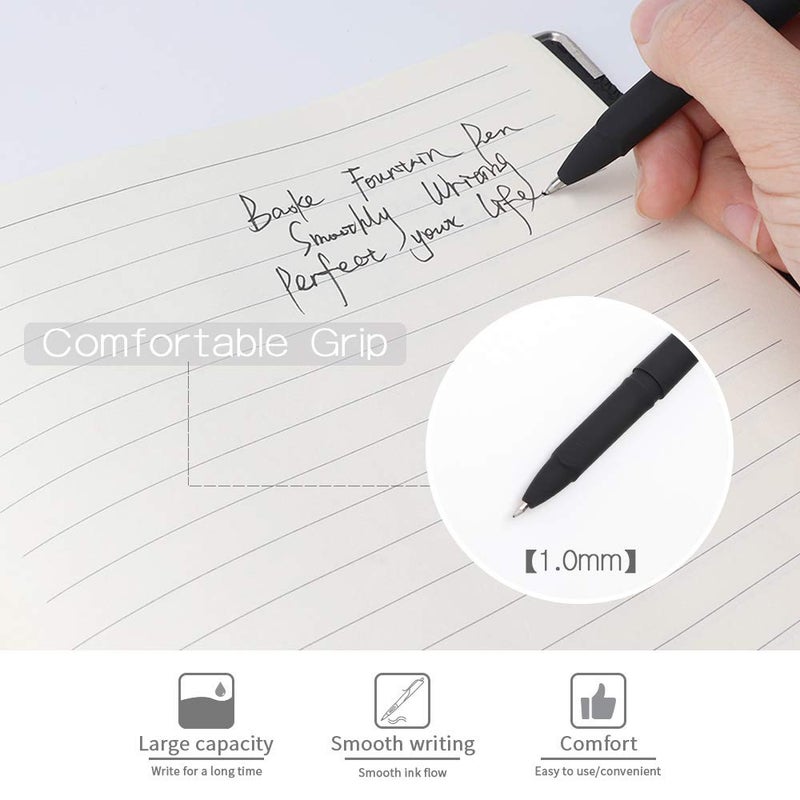 BaoKe Gel Ink Pens Rollerball Pens 1.0mm Medium Line, Box of 12 Pack, PC1848 (black) - Image 4